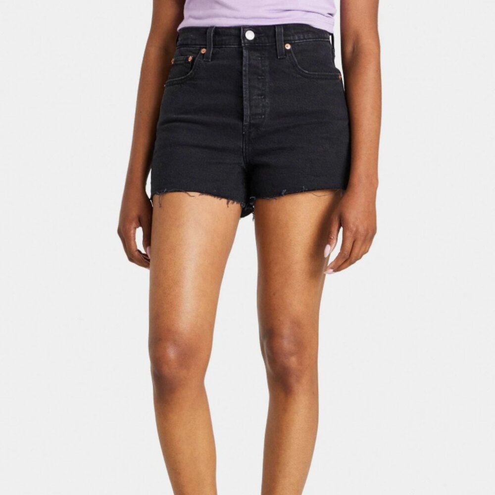 Levi’s Black Ribcage Jean Shorts